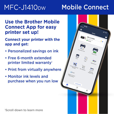 Brother Work Smart 1410 printed color page sample highlighting vibrant, sharp output
