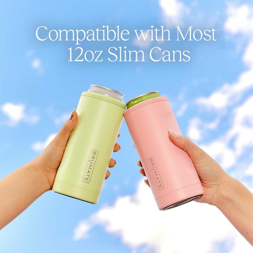 BrüMate Hopsulator Slim junto a una lata para comparar tamaño y ajuste perfecto