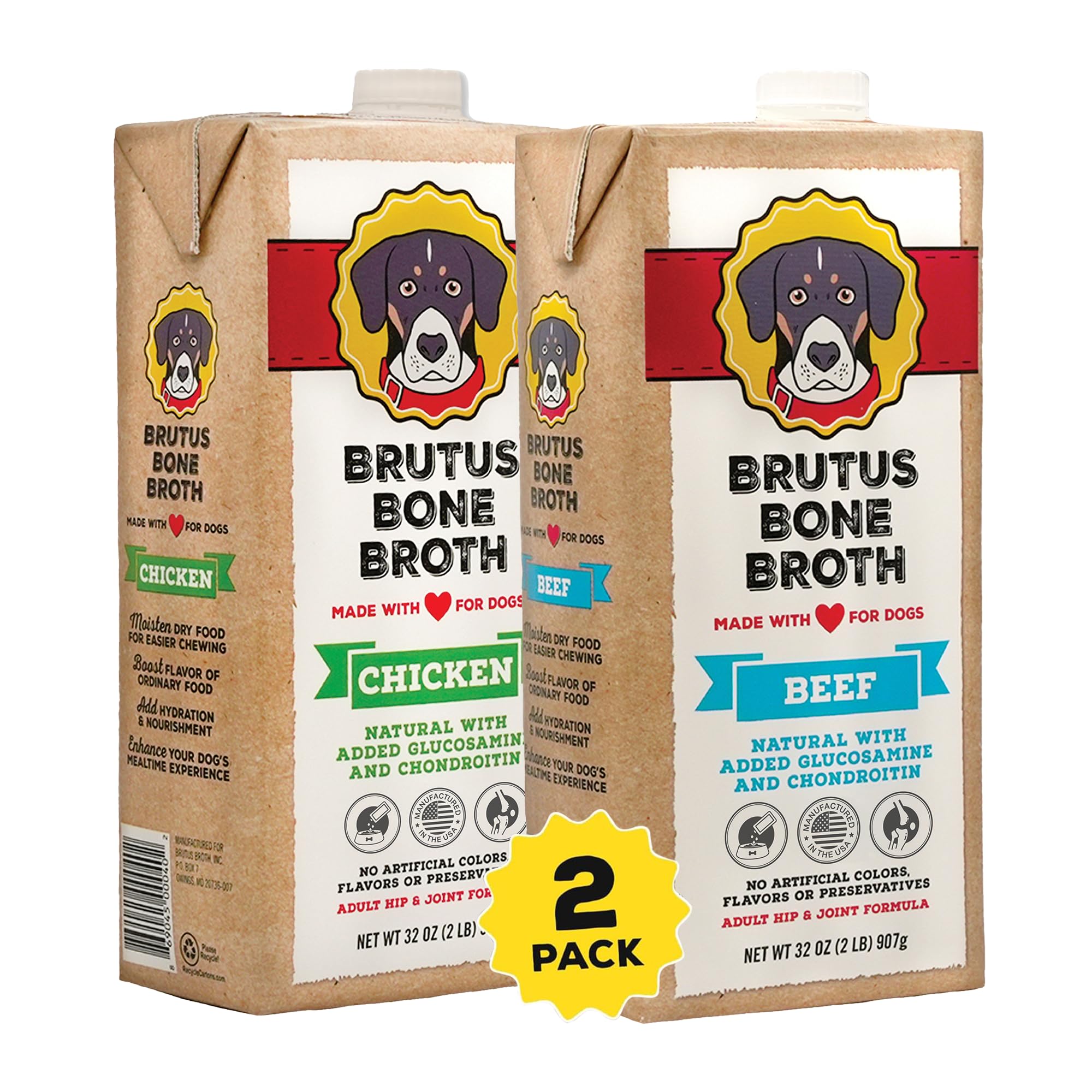 Brutus envase frontal claro mostrando la marca y beneficio nutritivo