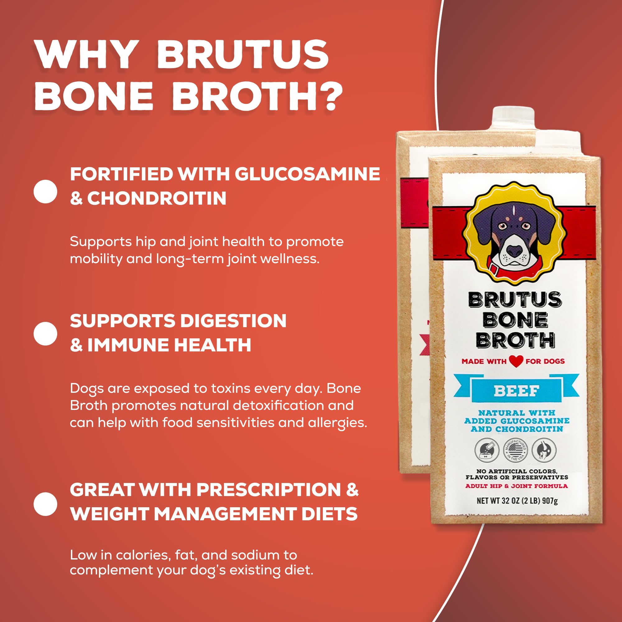 Brutus Bone Broth perro bebiendo de cuenco, mejora hidratación diaria