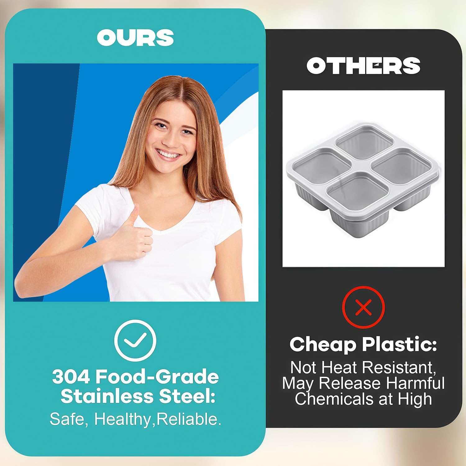 BSTUR stacked containers in fridge showing space-saving storage and organization benefit