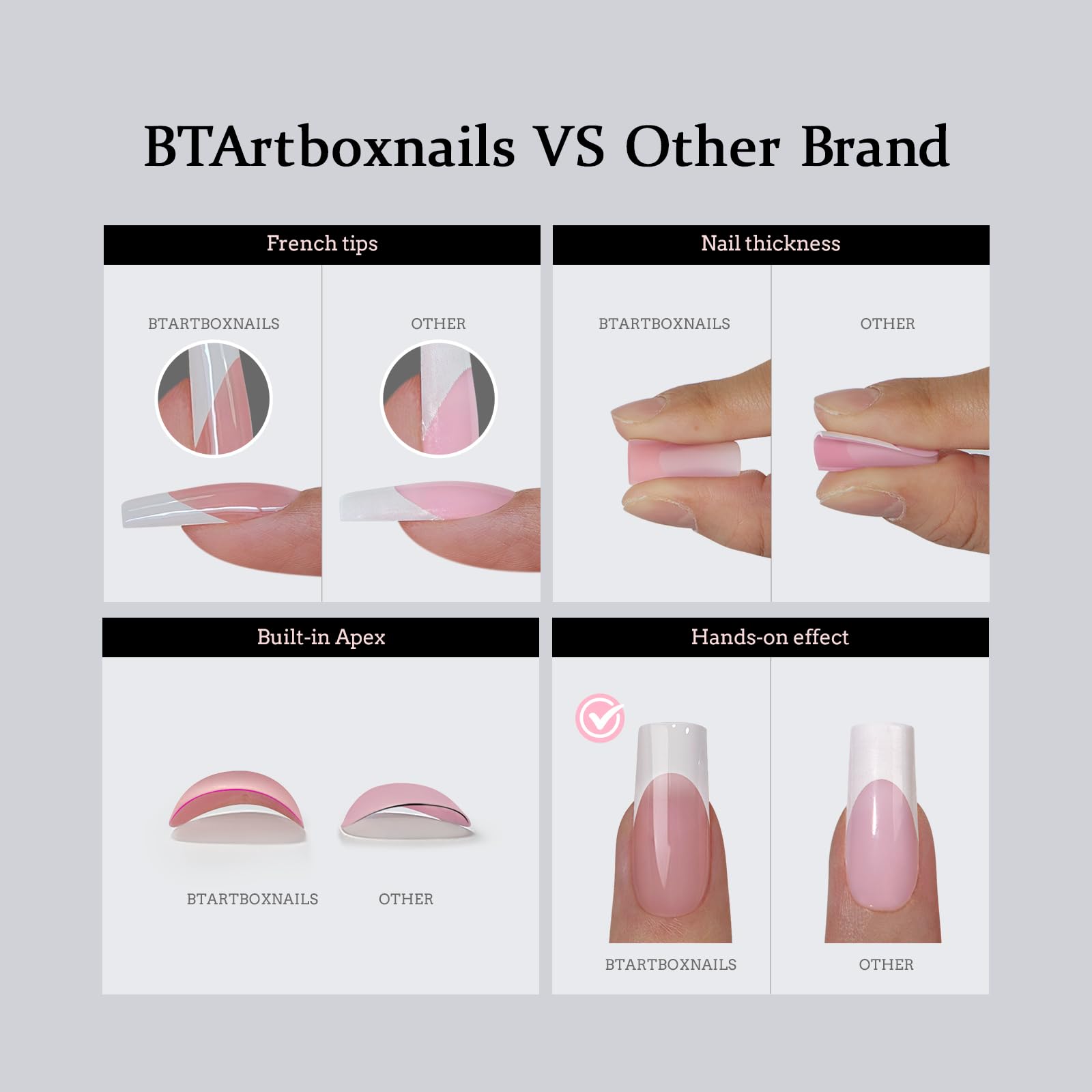 BTArtboxnails borde frontal reforzado que previene quiebres frecuentes