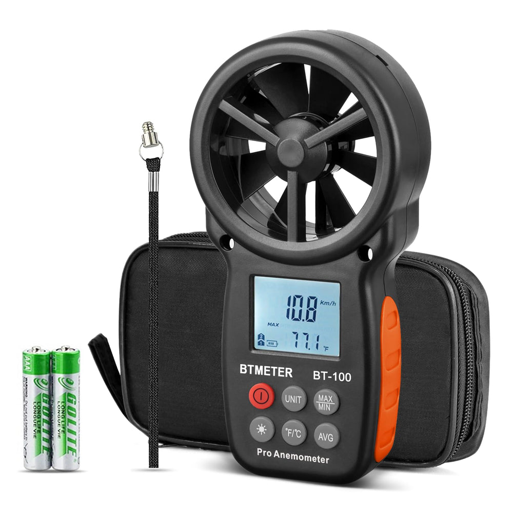 BTMETER BT-100 front view showing controls and rotor for clear measurements