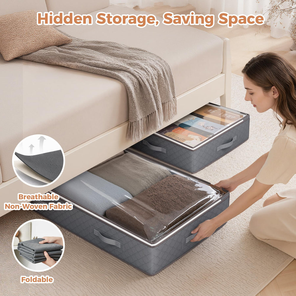 Budding Joy colocado bajo la cama optimiza espacio del dormitorio
