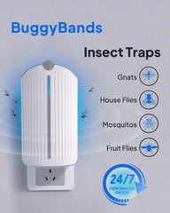 BuggyBands device close-up highlighting light window and discreet design benefit