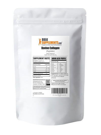BulkSupplements polvo de colágeno usado en una receta de cocina para integración diaria