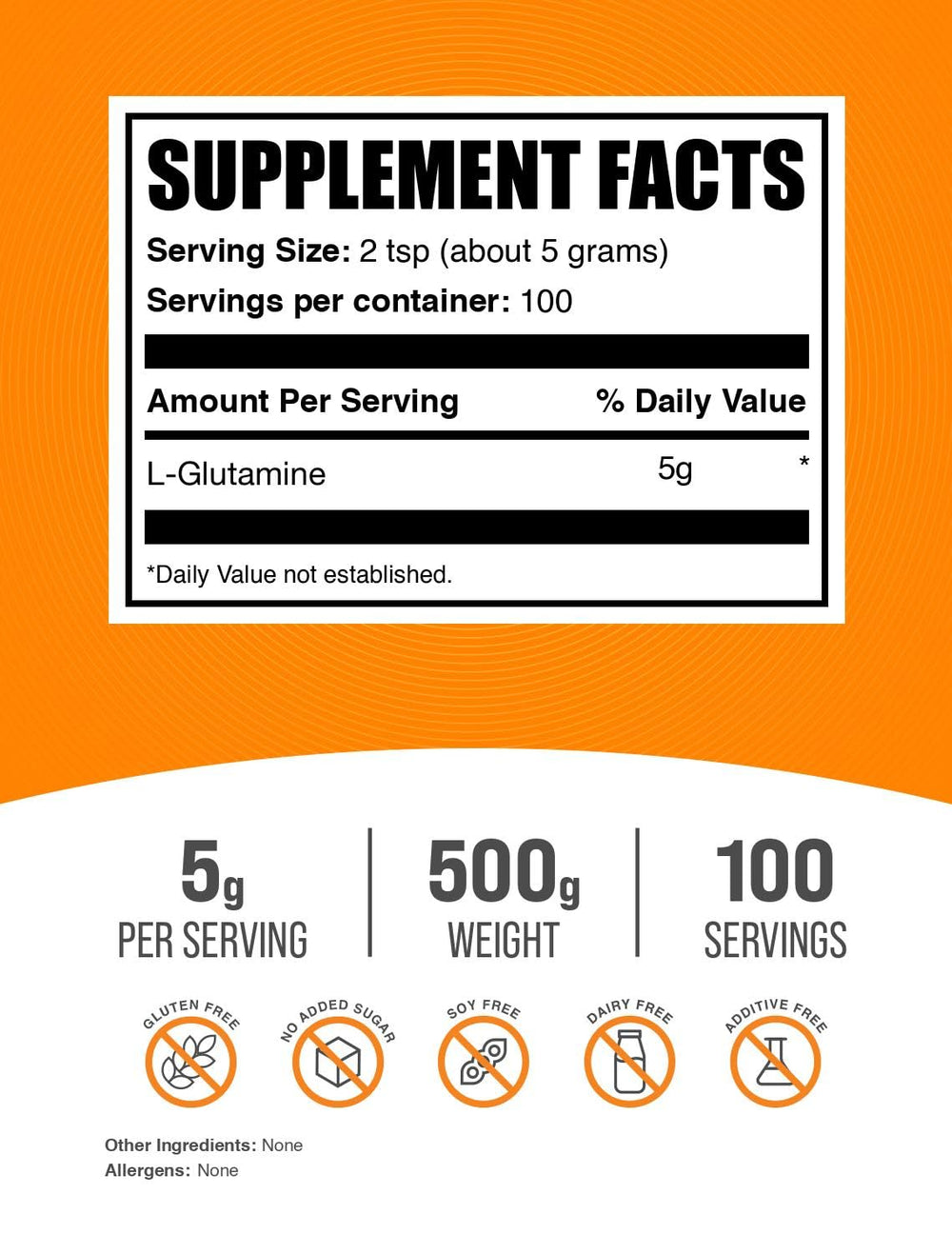 BulkSupplements textura del polvo L-Glutamine en primer plano, mezcla fácil y sin grumos