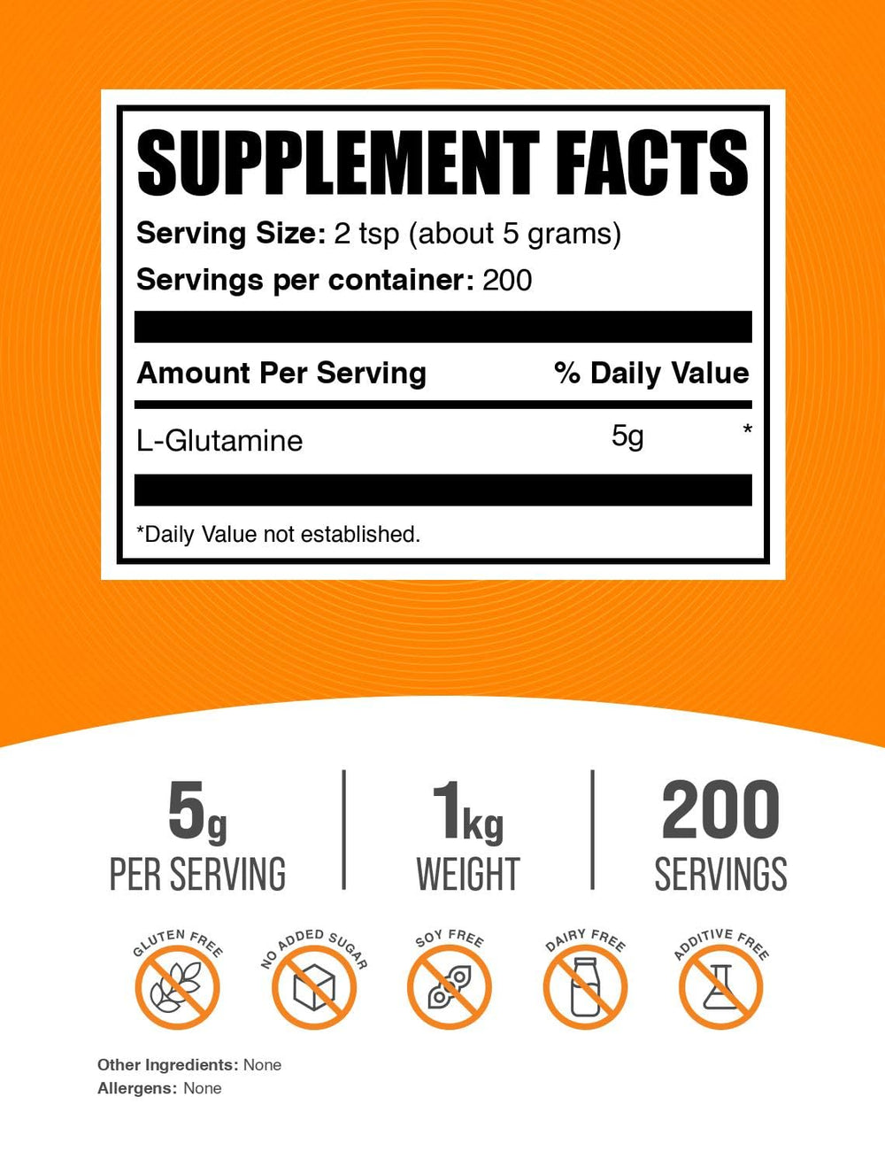 BulkSupplements textura del polvo de L-glutamina en cuchara, mezcla fácil