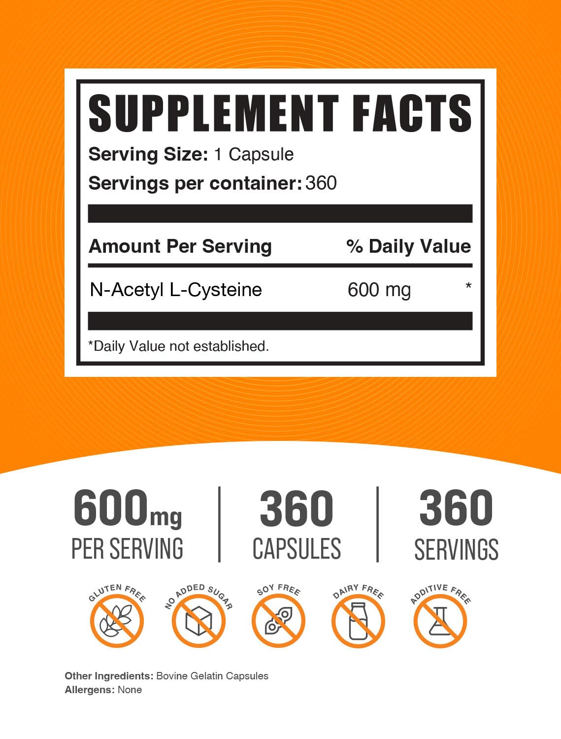 BulkSupplements cápsulas NAC primer plano textura para dosificación precisa