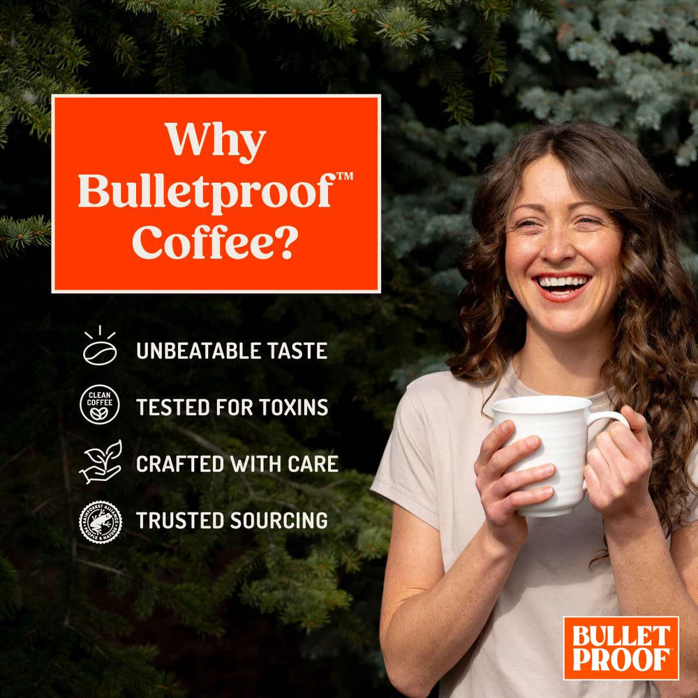 Bulletproof café preparado en prensa francesa resaltando cuerpo y claridad