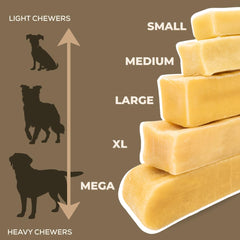 Bully Bunches primer plano de textura dura del chew, indica durabilidad y limpieza dental