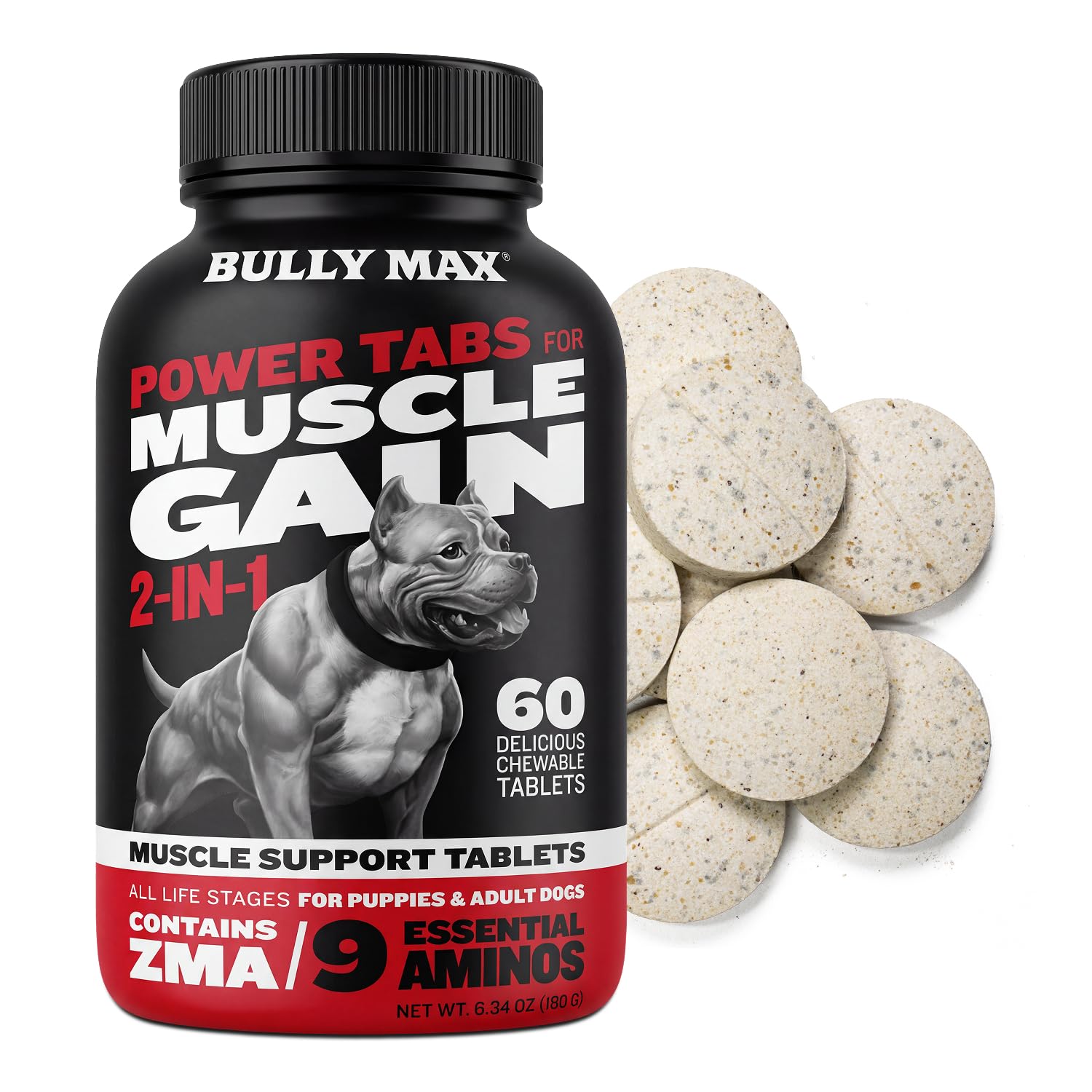 Bully Max frente del empaque mostrando producto y beneficios visibles