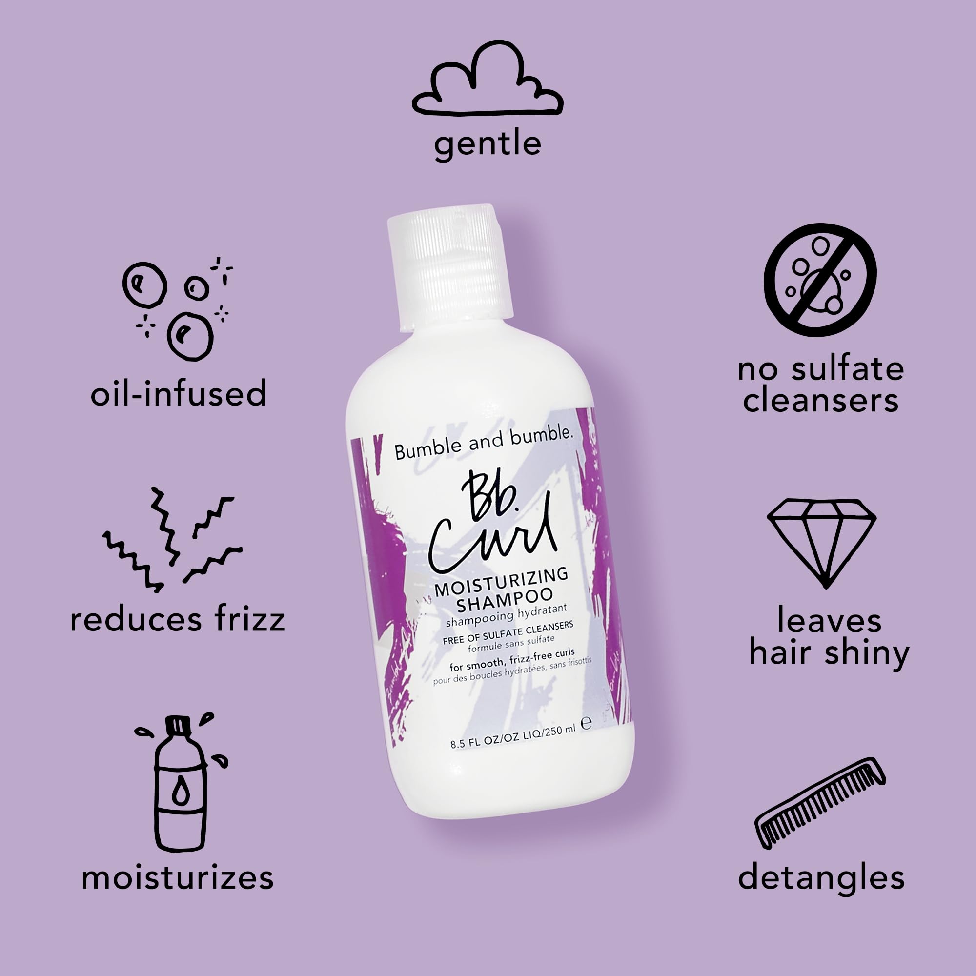 Bumble and bumble comparación de tamaño 8.5 fl oz para referencia, práctico para viaje