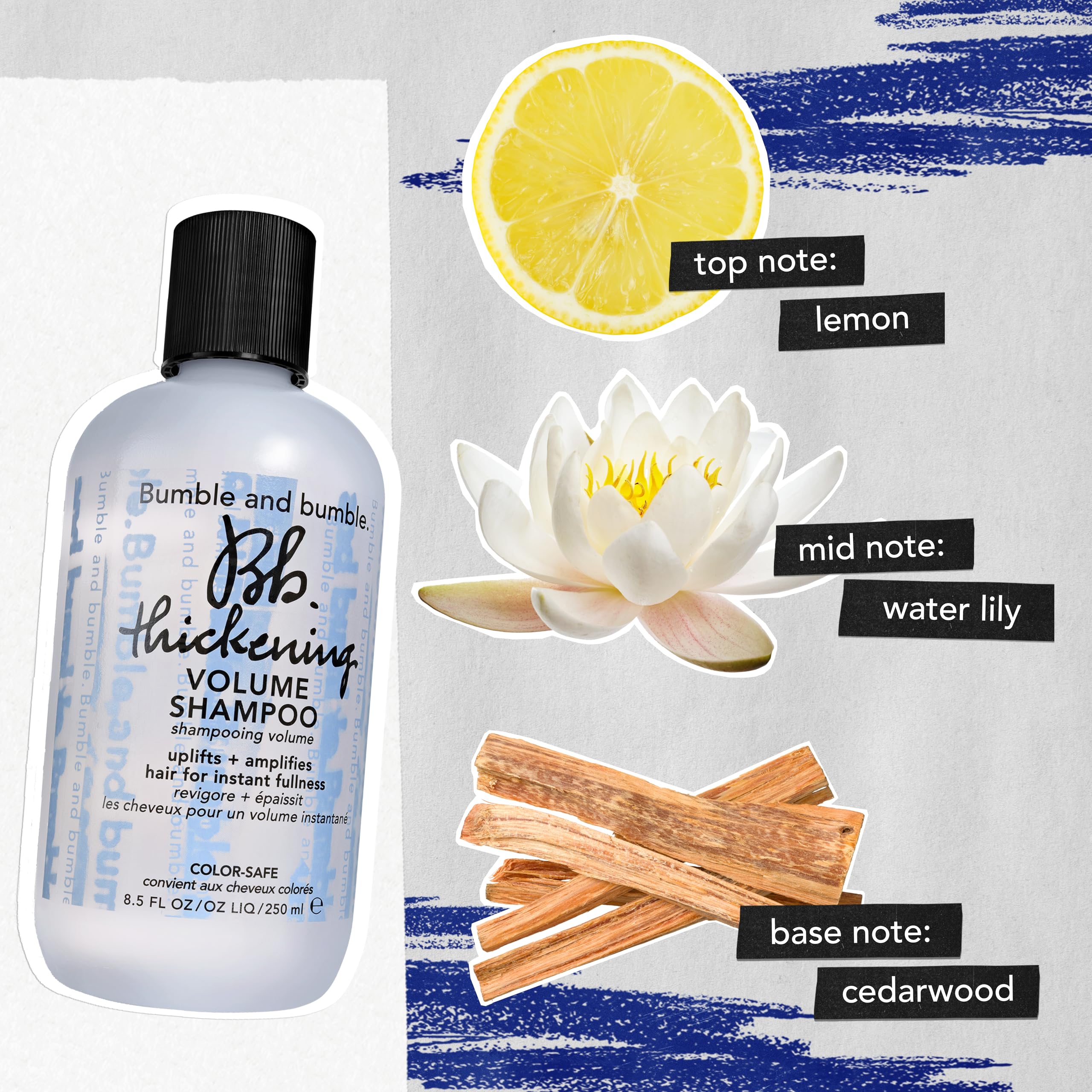 Bumble and bumble estilo de vida con cabello voluminoso listo para peinar