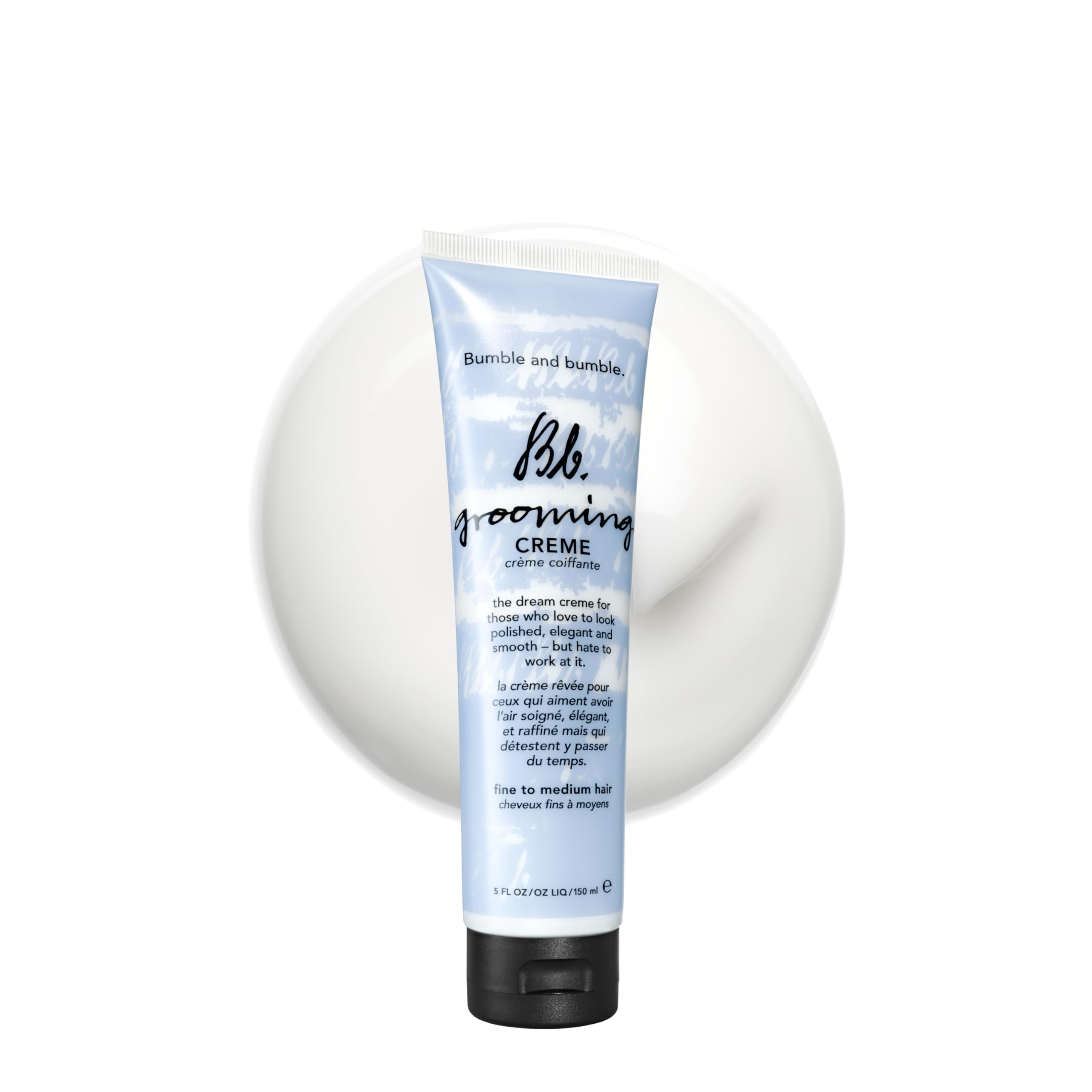 Bumble and bumble envase frontal de Grooming Creme mostrando diseño y tamaño