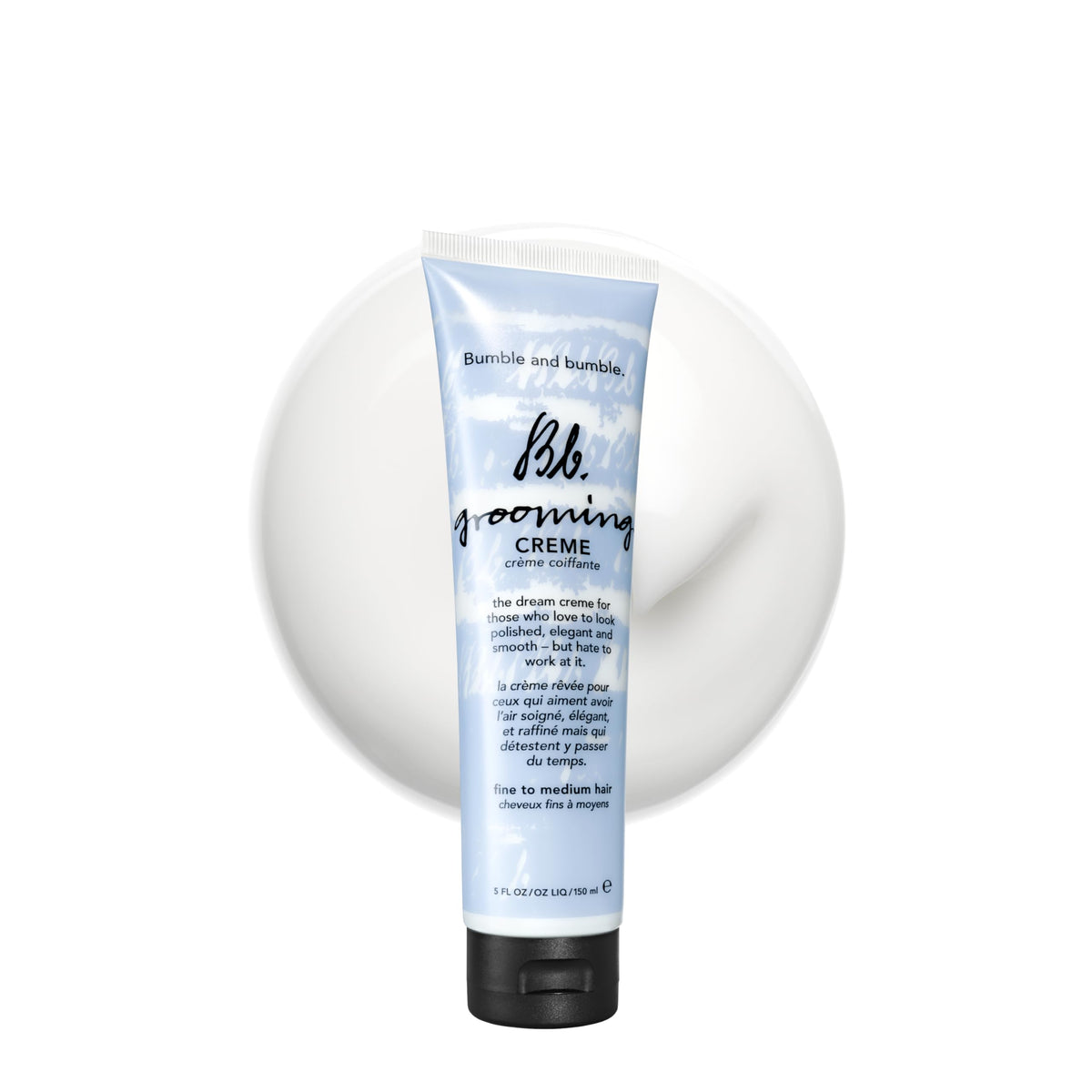 Bumble and bumble envase frontal de Grooming Creme mostrando diseño y tamaño