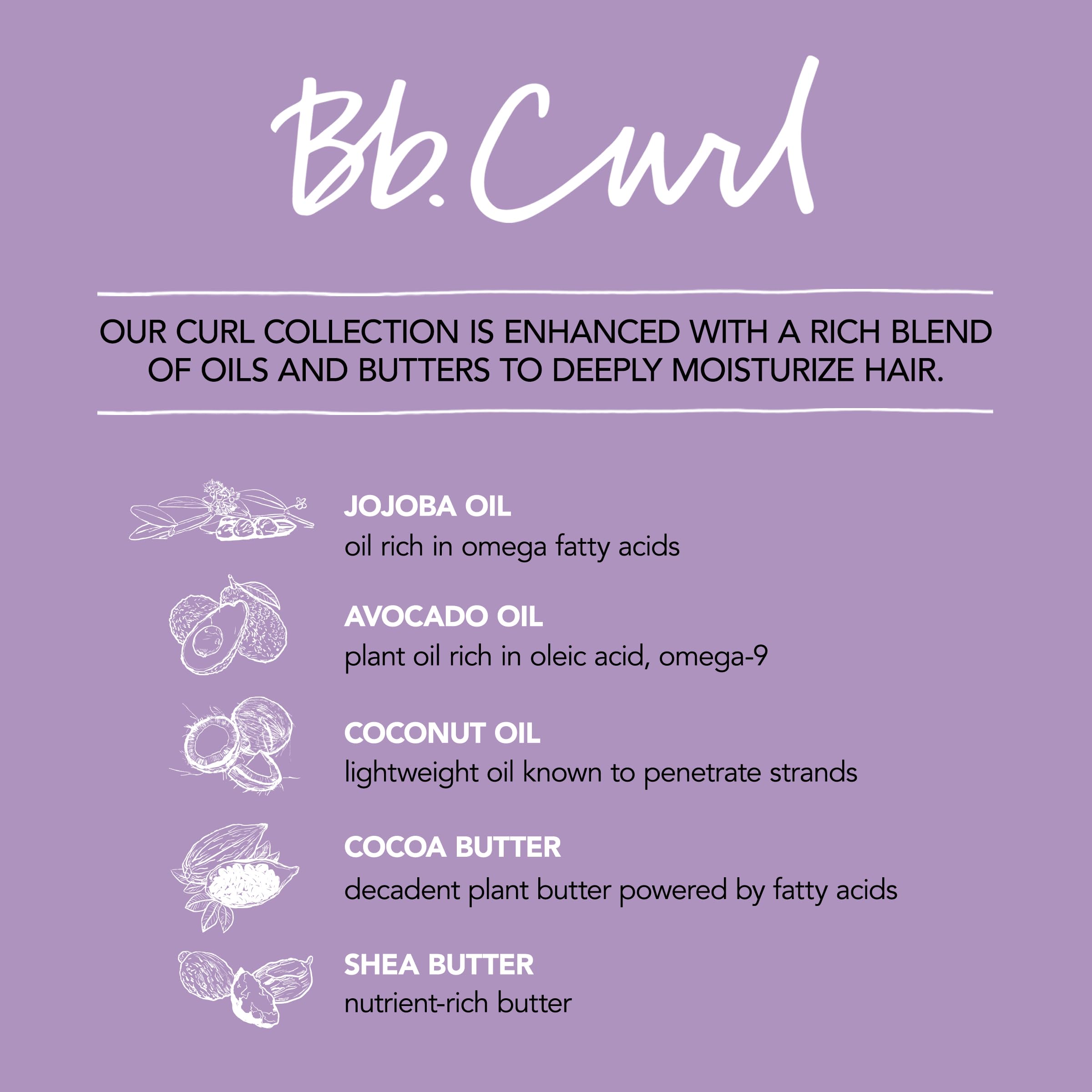 Bumble and bumble applied in shower to wet curls showing detangling benefit