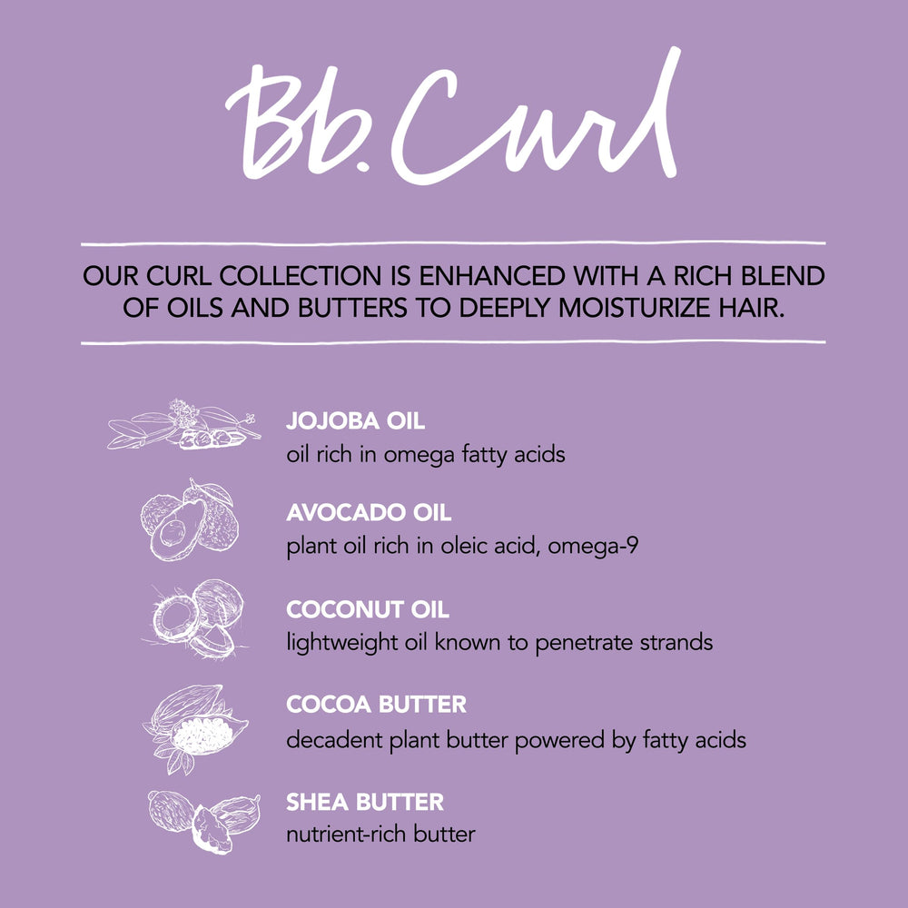 Bumble and bumble applied in shower to wet curls showing detangling benefit