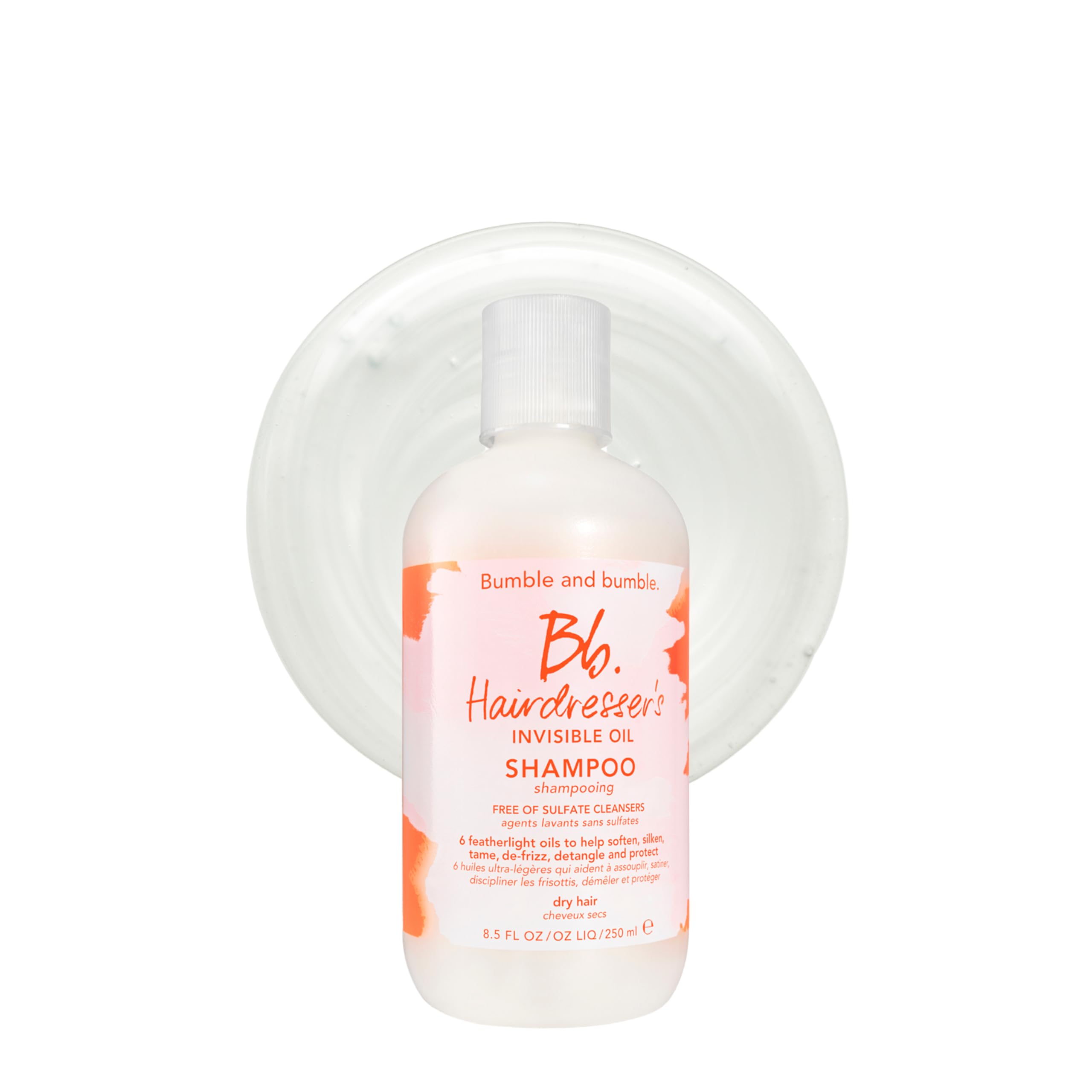 Bumble and bumble botella frontal mostrando diseño profesional y beneficio hidratante