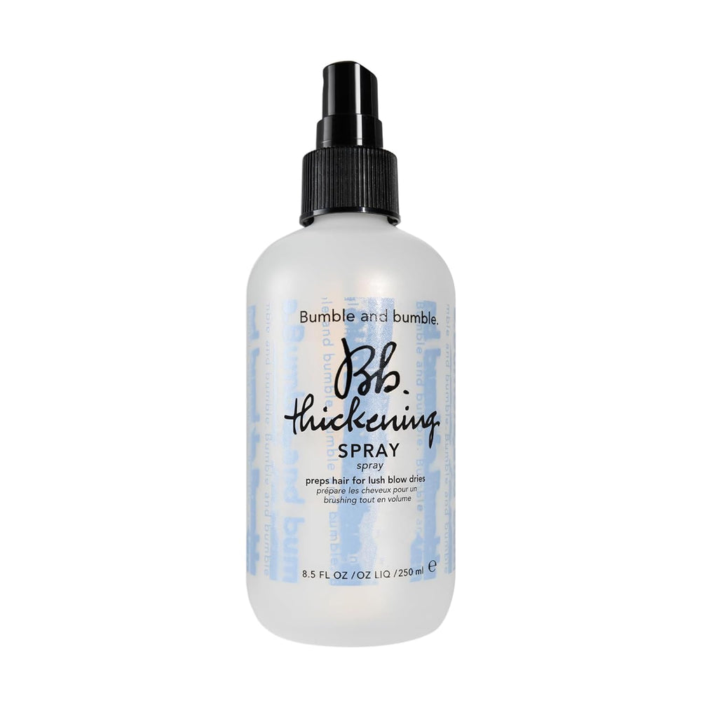 Bumble and bumble spray frontal muestra envase y beneficio de volumen ligero