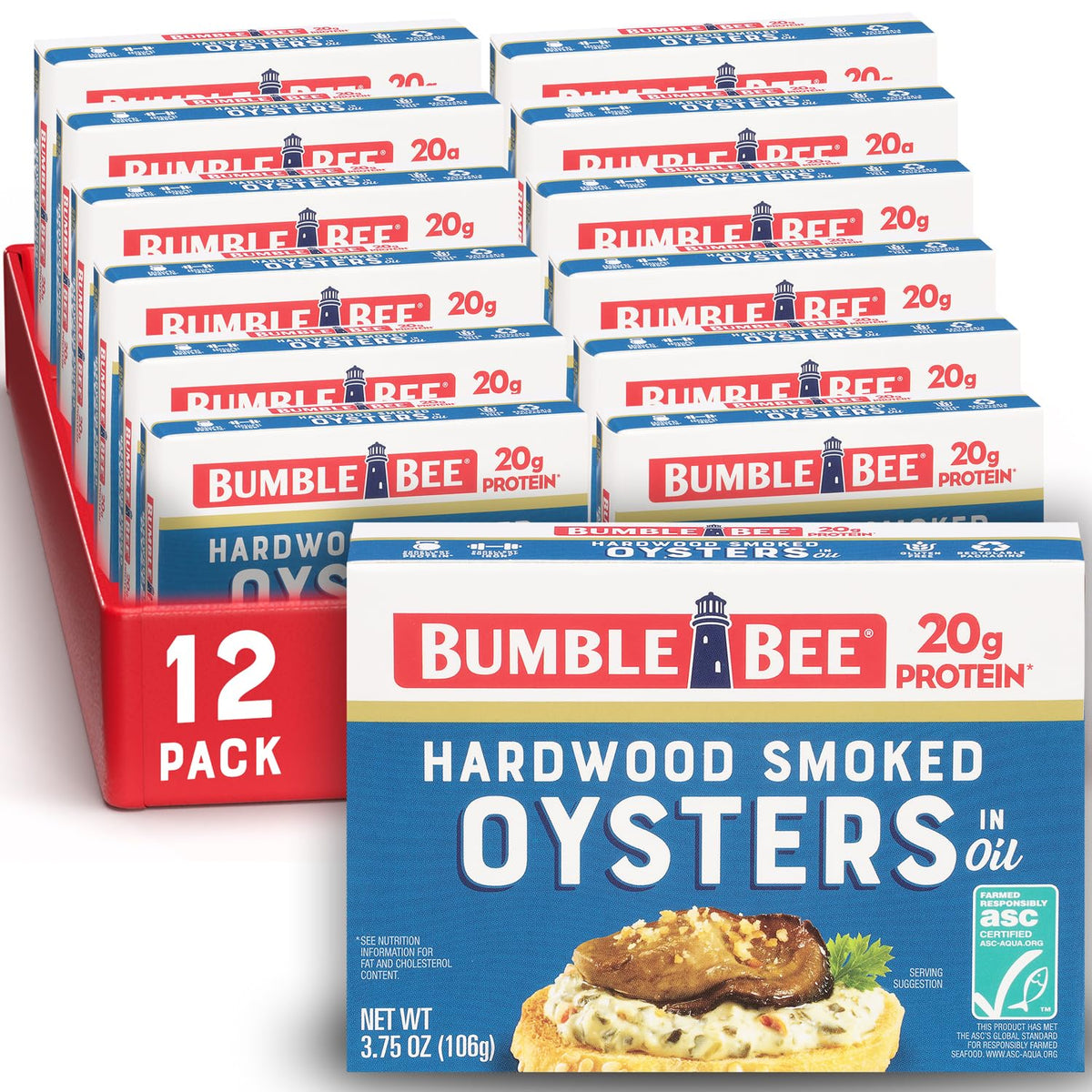 Bumble Bee frente de lata mostrando el envase y conveniencia del producto