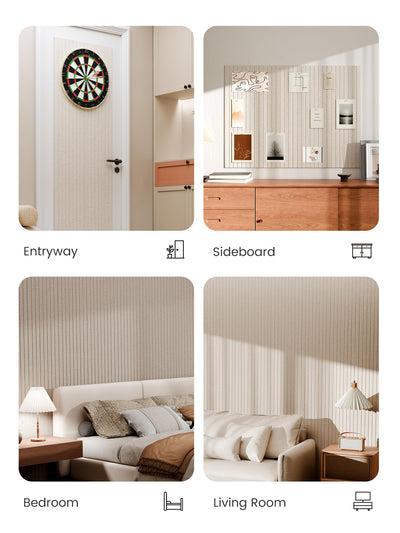 Bumusty classroom display of student work aiding visibility and acoustic control