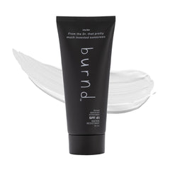 burnd envase frontal mostrando etiqueta y protección SPF 41 para elección clara