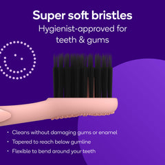 BURST detalle de cerdas PBT suaves para limpieza eficaz y segura