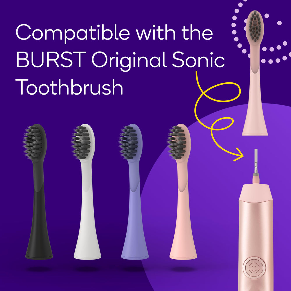BURST empaque pack de tres cabezales rose gold listo para reemplazo