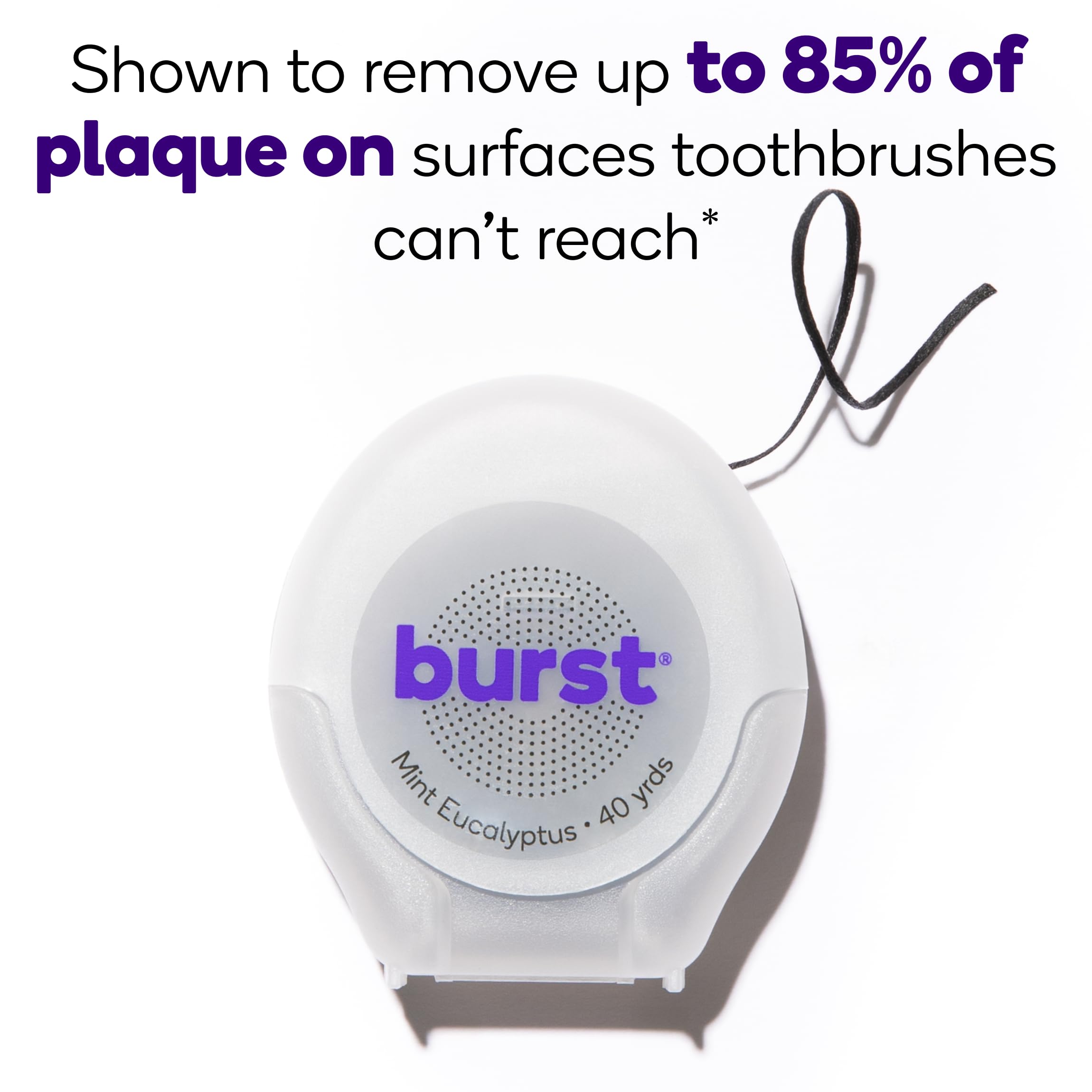 BURST hilo expandido en contacto con saliva mostrando mayor cobertura
