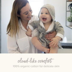 Burt's Bees Baby bebé envuelto en toalla para baño cálido y cómodo