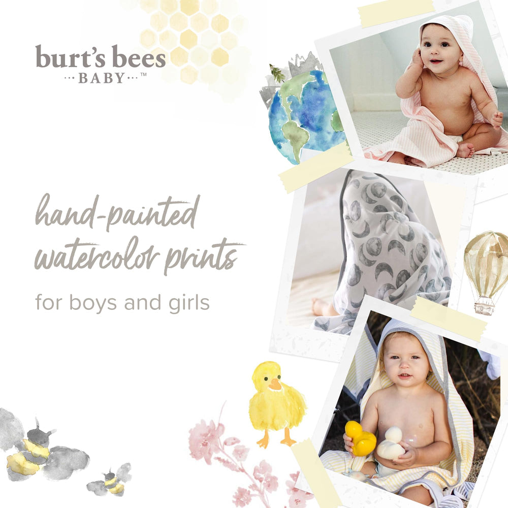 Burt's Bees Baby estampado pintado a mano con aspecto atractivo