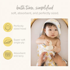Burt's Bees Baby dos toallas plegadas en pack listas para uso