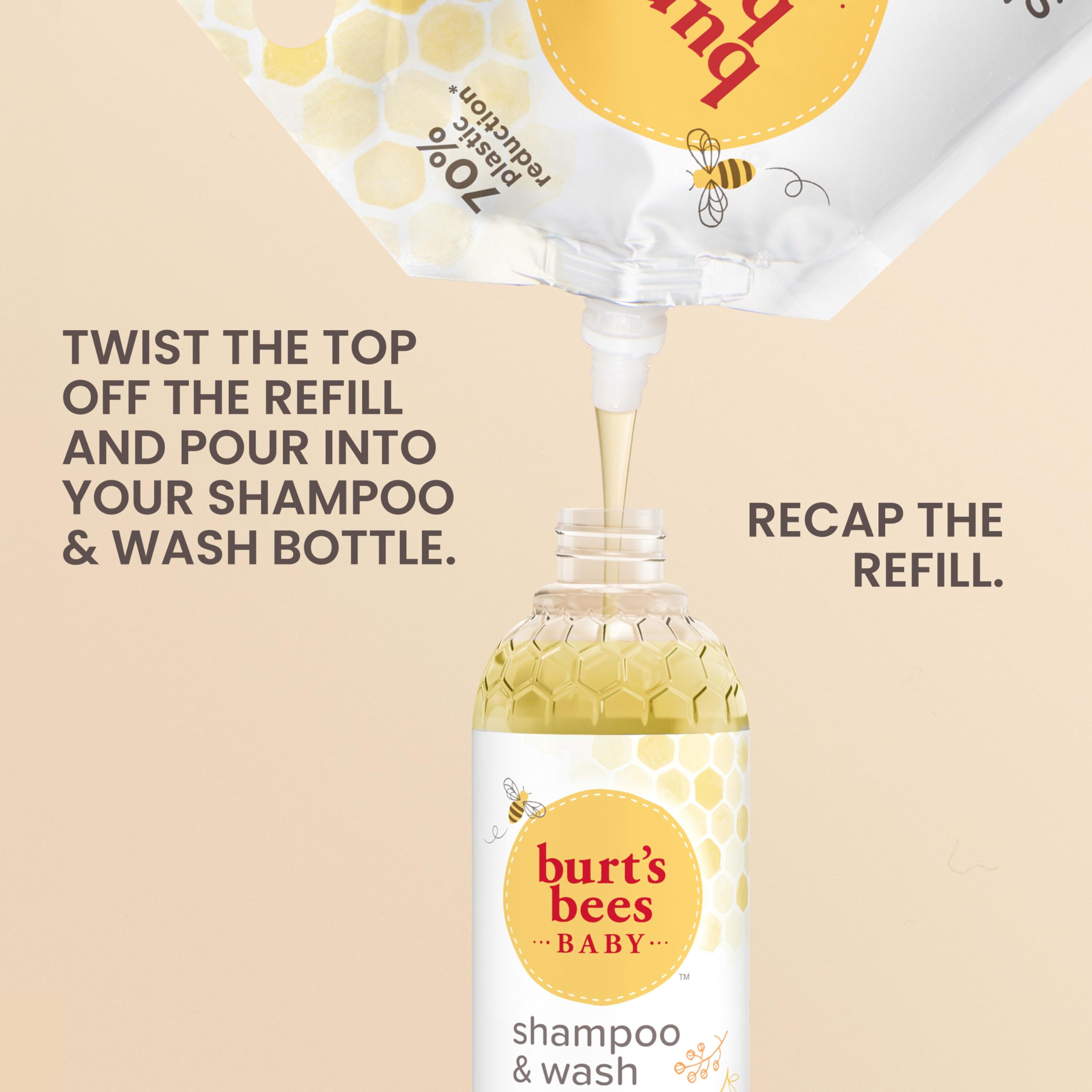 Burt's Bees espuma suave en mano demostrando limpieza sin resecar