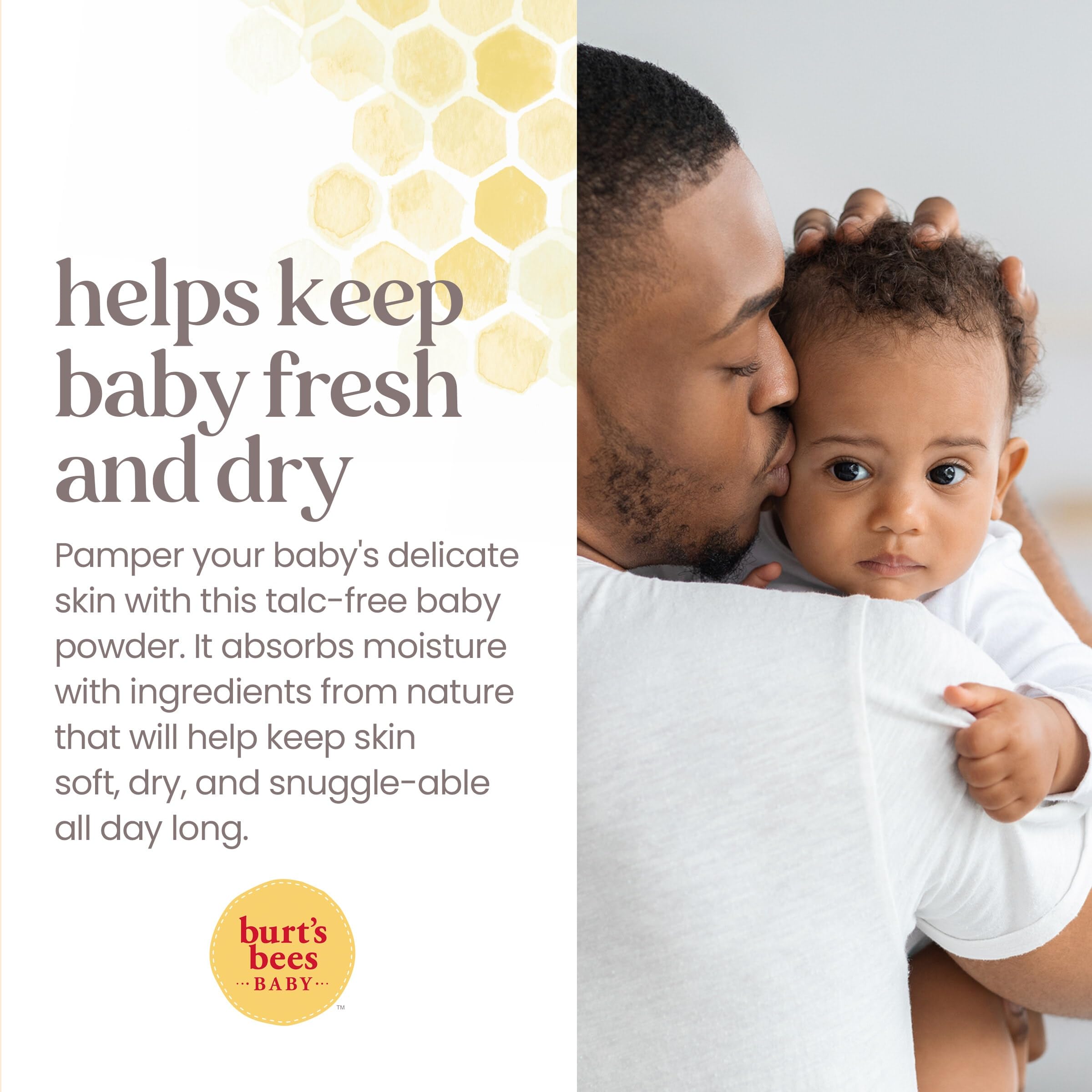 Burt's Bees etiqueta con ingredientes destacando origen 100% natural