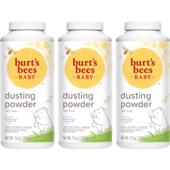 Burt's Bees polvo infantil frontal mostrando diseño y tamaño práctico