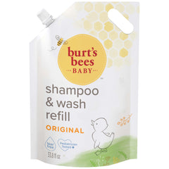 Burt's Bees frasco recambio frontal mostrando tamaño y ahorro plástico