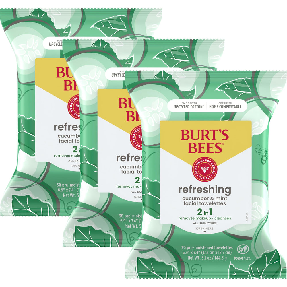Burt's Bees empaque frontal mostrando marca y beneficio refrescante