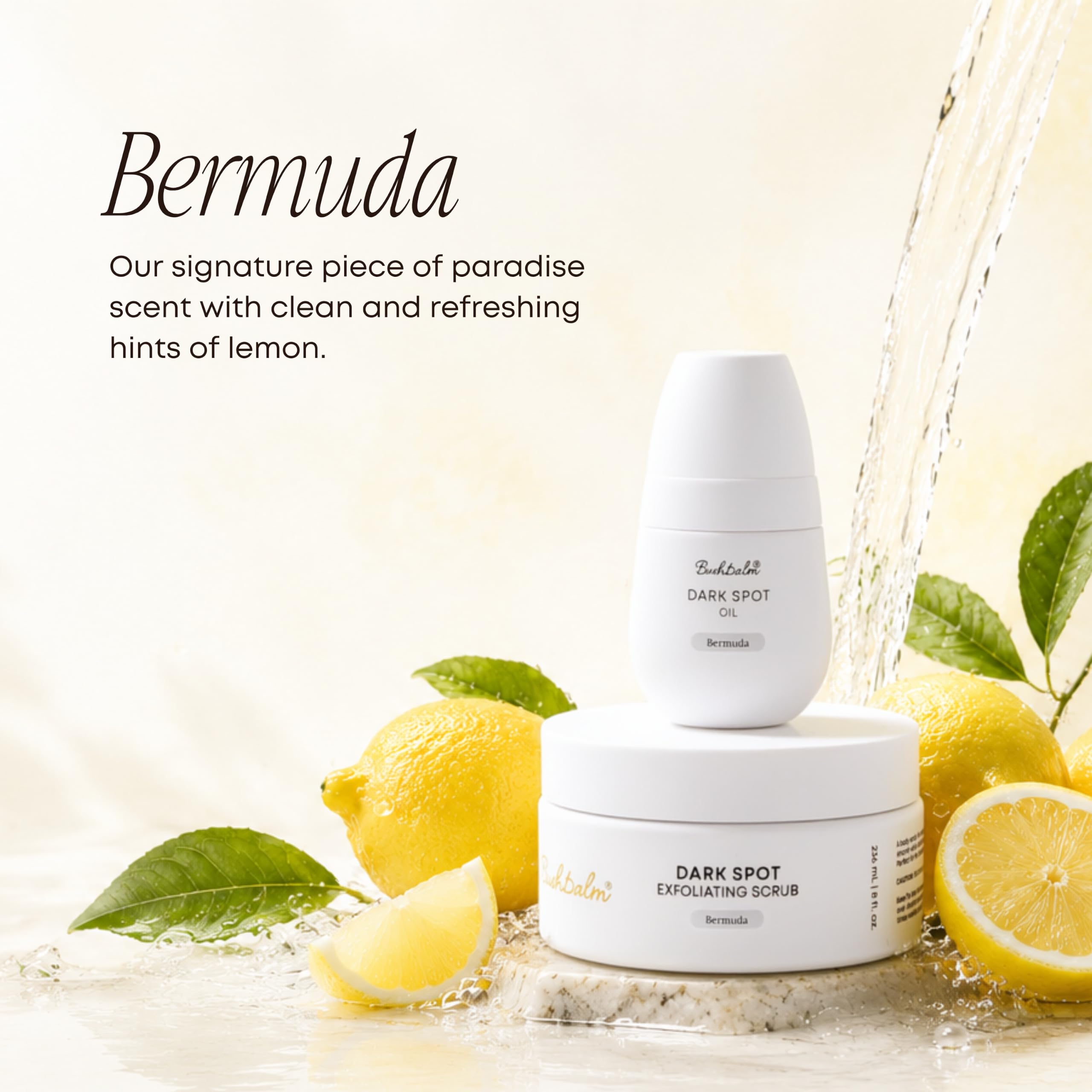 Bushbalm piel de pierna tras uso, aspecto suave y más uniforme