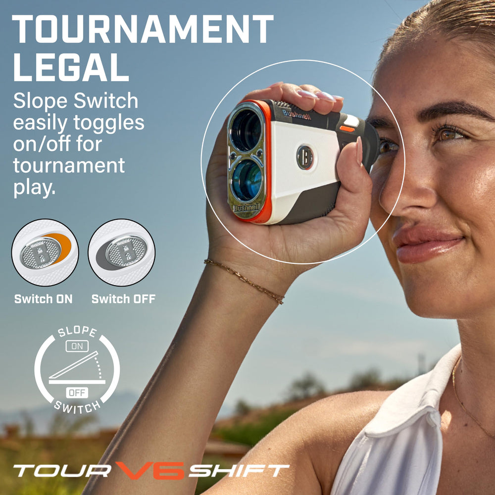 Bushnell Tour V6 Shift Pack Patriot con estuche, moneda y paño incluidos