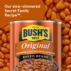 BUSH'S Best textura cremosa de frijoles mostrando salsa y consistencia