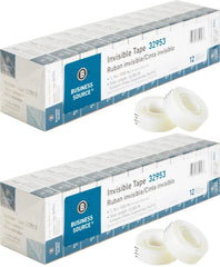 Business Source cinta invisible frontal mostrando rollos y empaque, conveniente para oficina