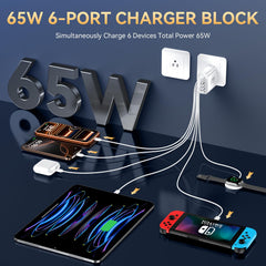 Bustuny detalle de puertos USB-C y USB-A mostrando conectividad rápida y versátil