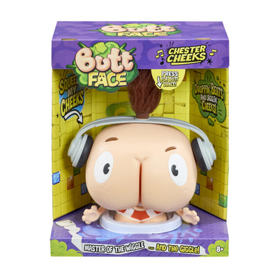 Butt Face Chester Cheeks front view showing playful design and instant fun