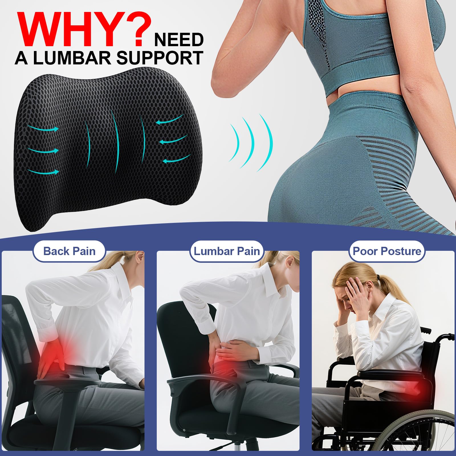 BYMECOST perfil lumbar que sigue la curvatura natural de la espalda