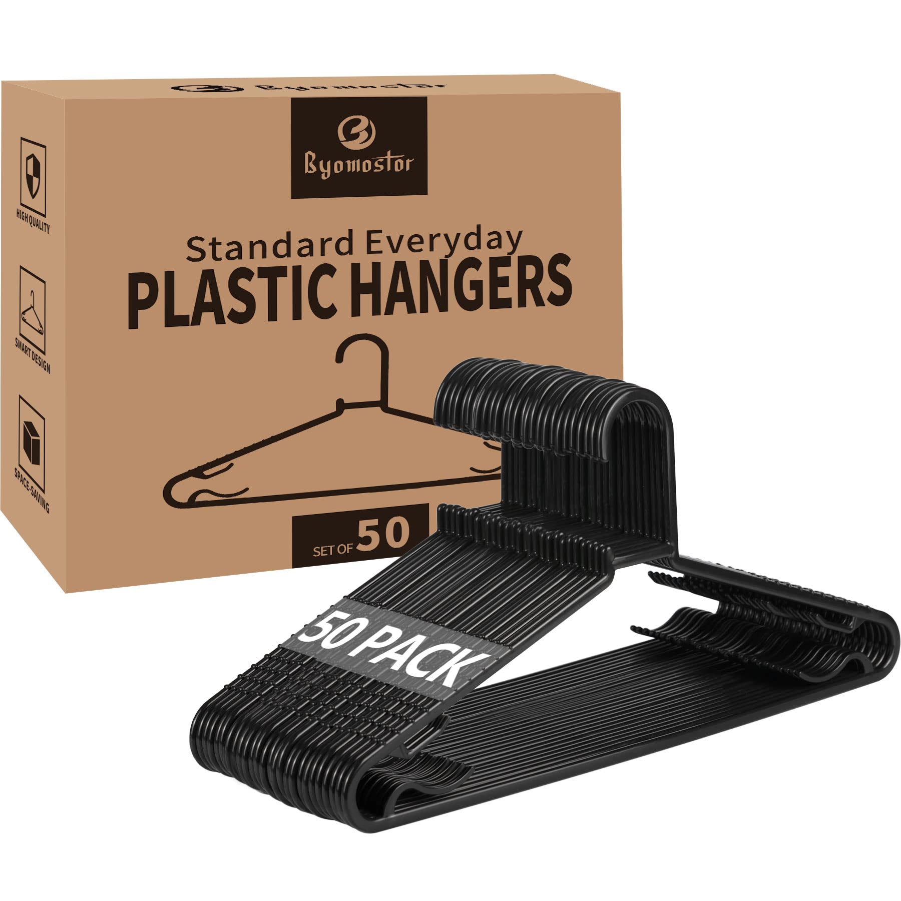 Byomostor perchas frontal pack mostrando cantidad y diseño resistente
