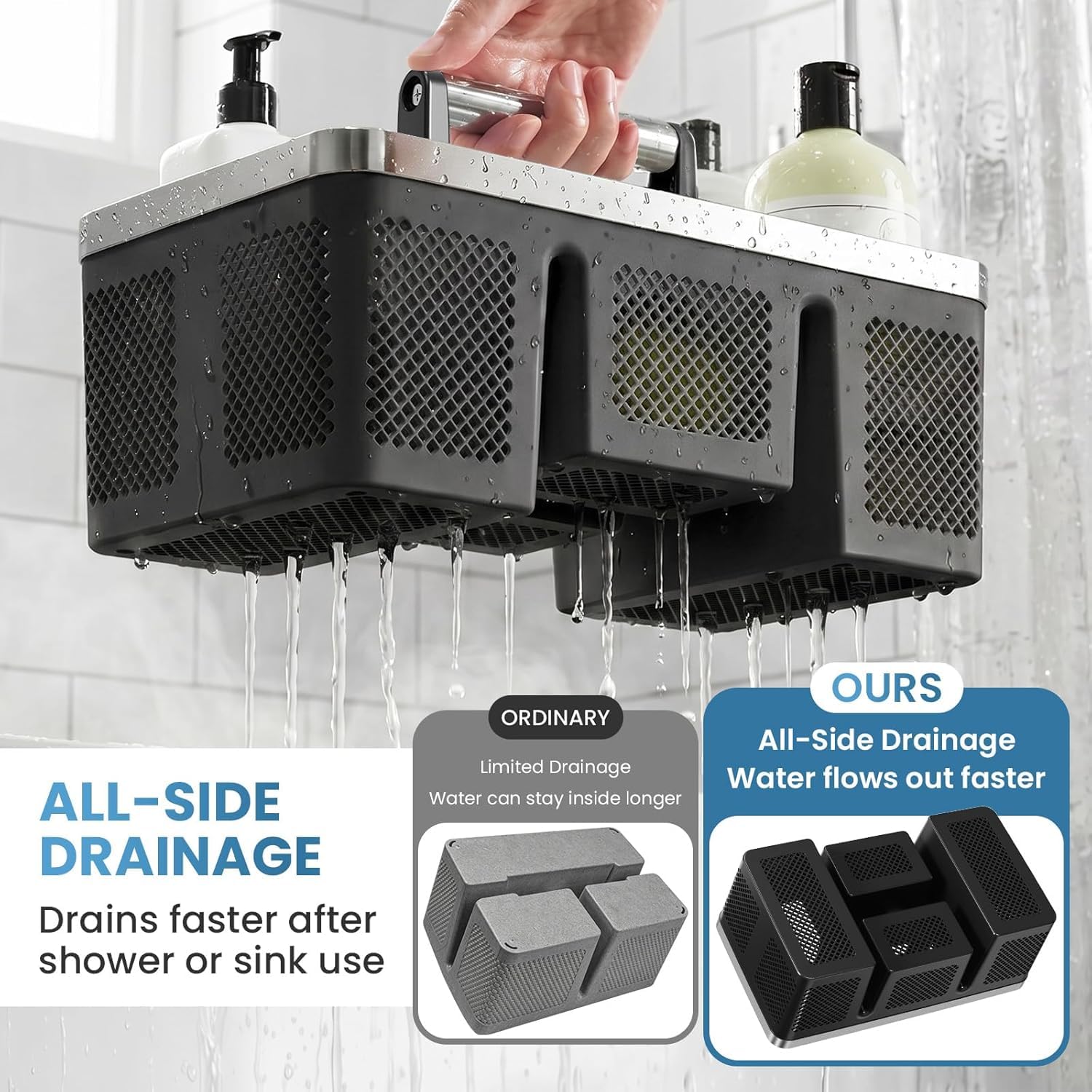 BYUNER cuatro compartimentos organizadores para botellas y accesorios