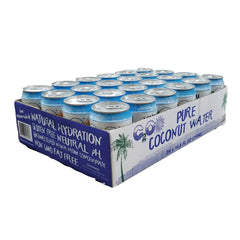 C2O can next to a green coconut showing authentic origin and flavor