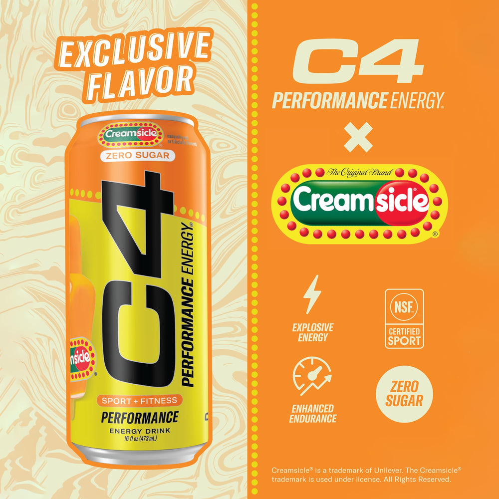 C4 detalle etiqueta con ingredientes clave y certificación deportiva visible