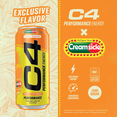 C4 detalle etiqueta con ingredientes clave y certificación deportiva visible